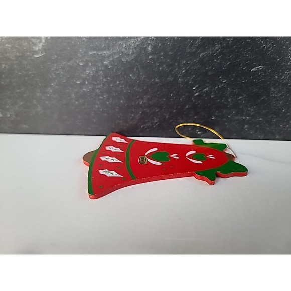 Vintage Wooden Christmas Bell Ornament - Picture 7 of 10